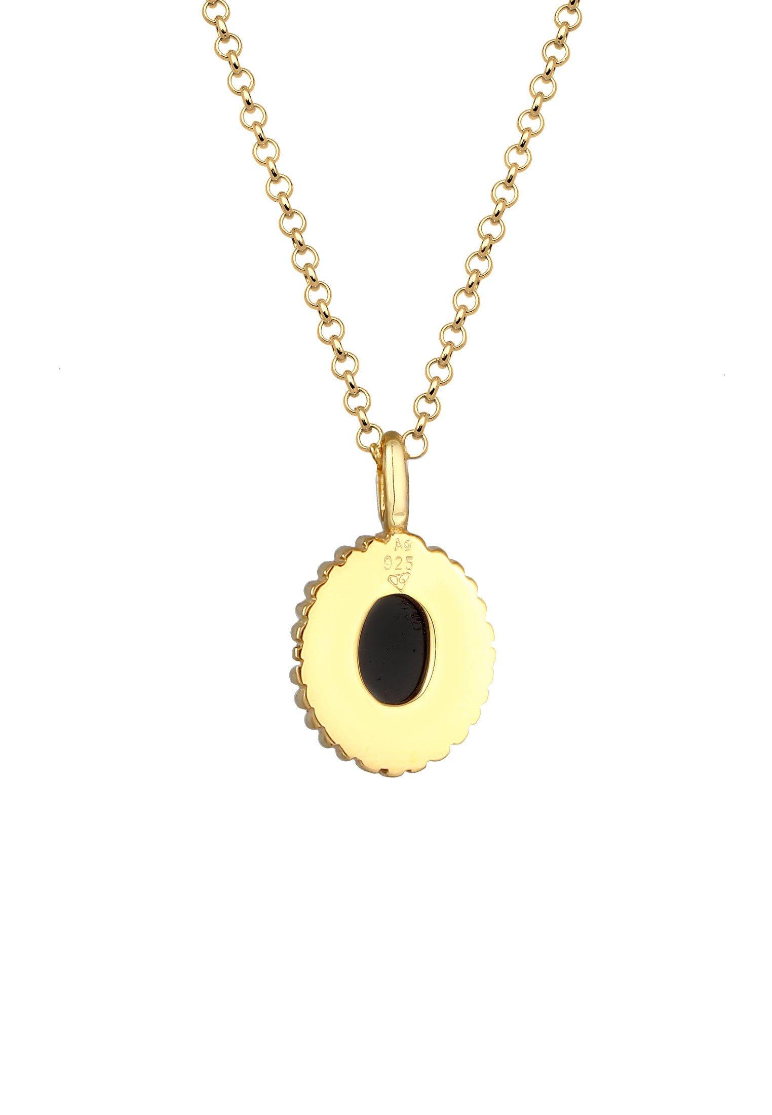 Elli  Halskette Onyx Oval Vintage 