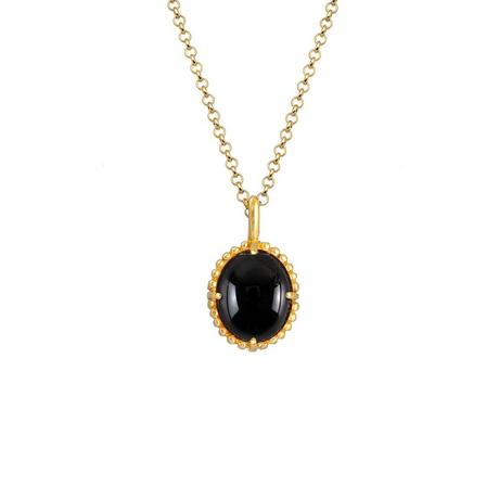 Elli  Halskette Onyx Oval Vintage 