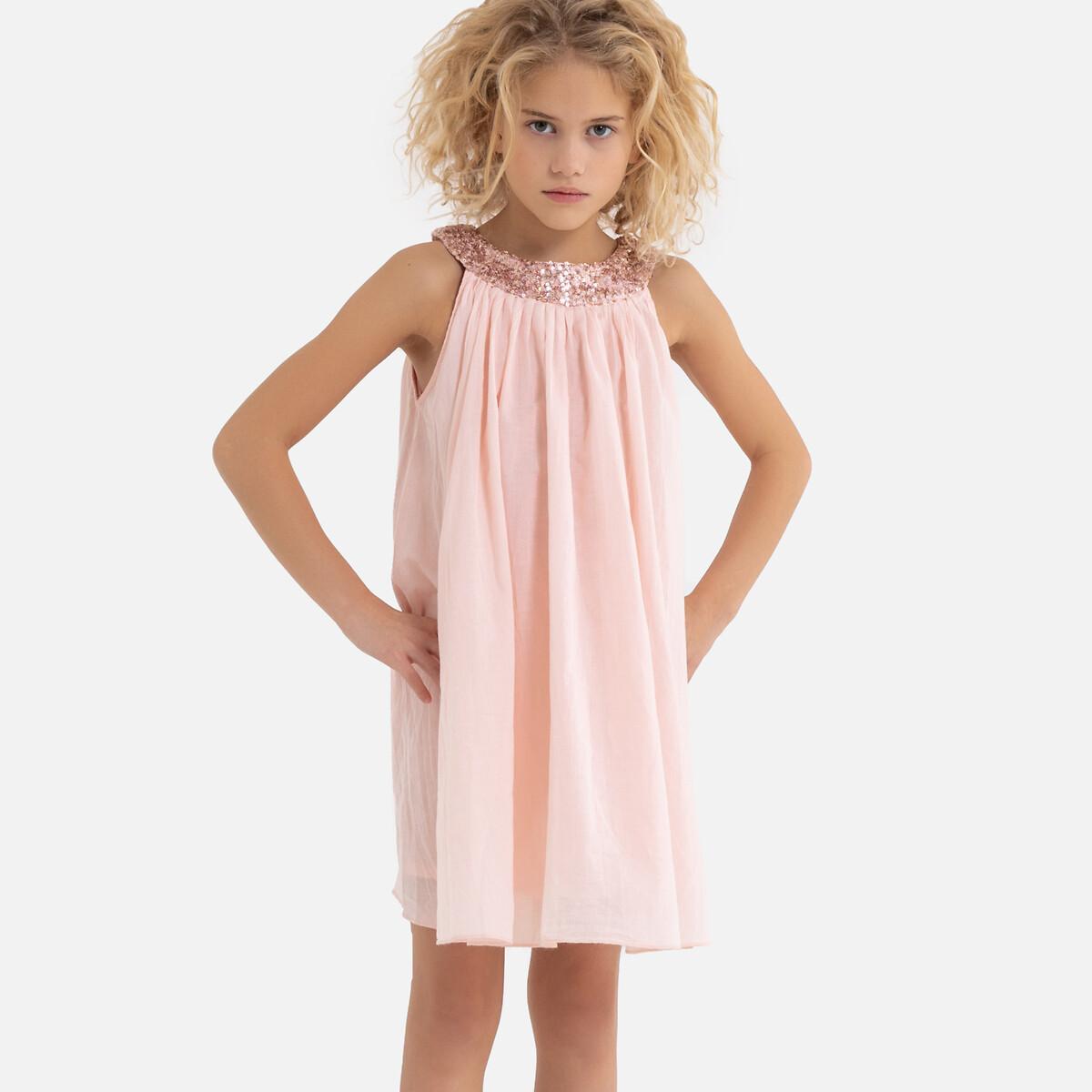 Image of Kleid Mit Pailletten Am Ausschnitt Mädchen Rosa 102