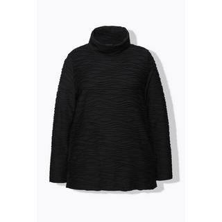 Ulla Popken Design Ondulato Cupro Collo Alto Maglia Maniche Lunghe  