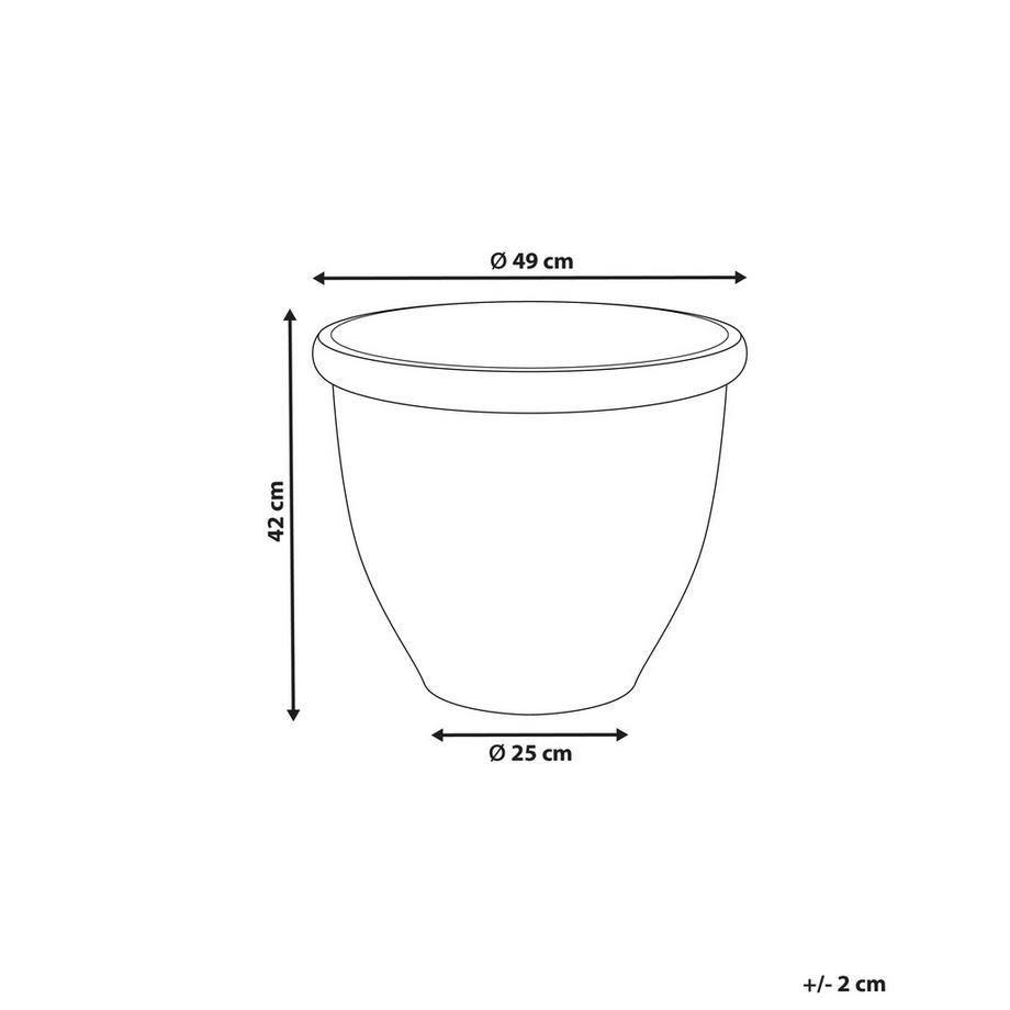 Beliani Vaso per piante en Fibra d'argilla  TESALIA  
