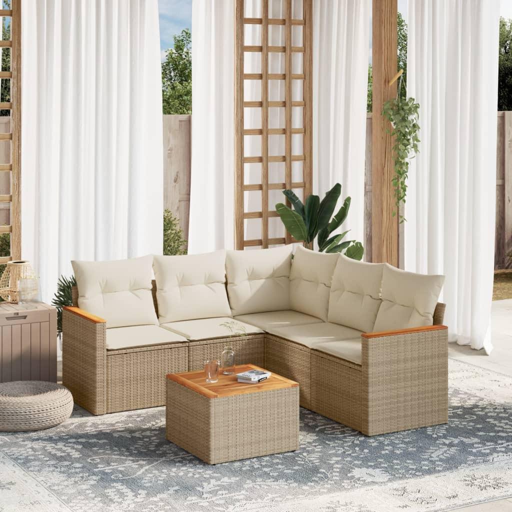 VidaXL set divano da giardino Polirattan  