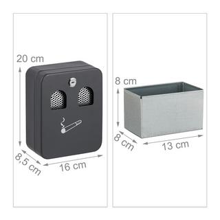 Northio Cendrier mural en anthracite  