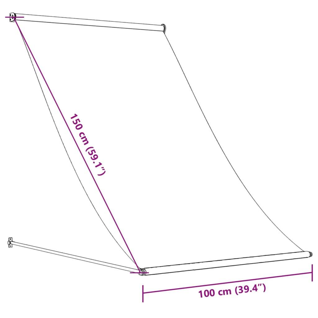 VidaXL Auvent rétractable tissu  