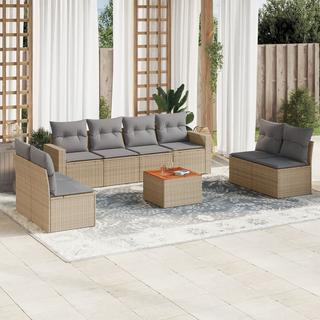 VidaXL set divano da giardino Polirattan  