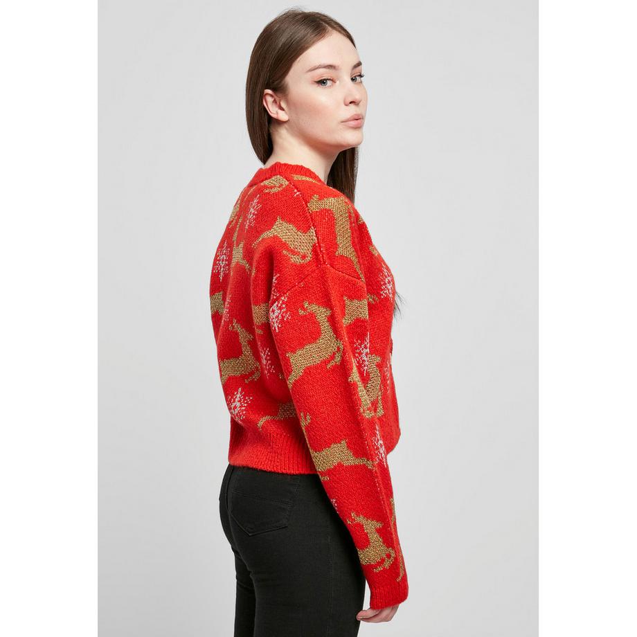 URBAN CLASSICS Oversized Christmas Strickjacke  