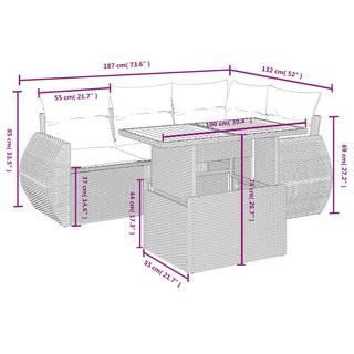 VidaXL Garten sofagarnitur poly-rattan  