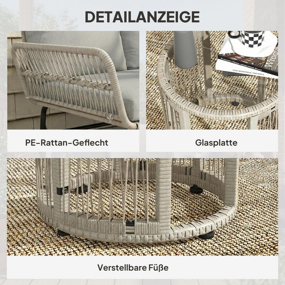Outsunny Rattan Gartenmöbel Set  