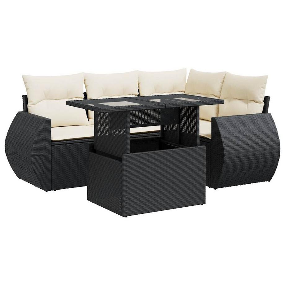 set di divani da giardino Polirattan