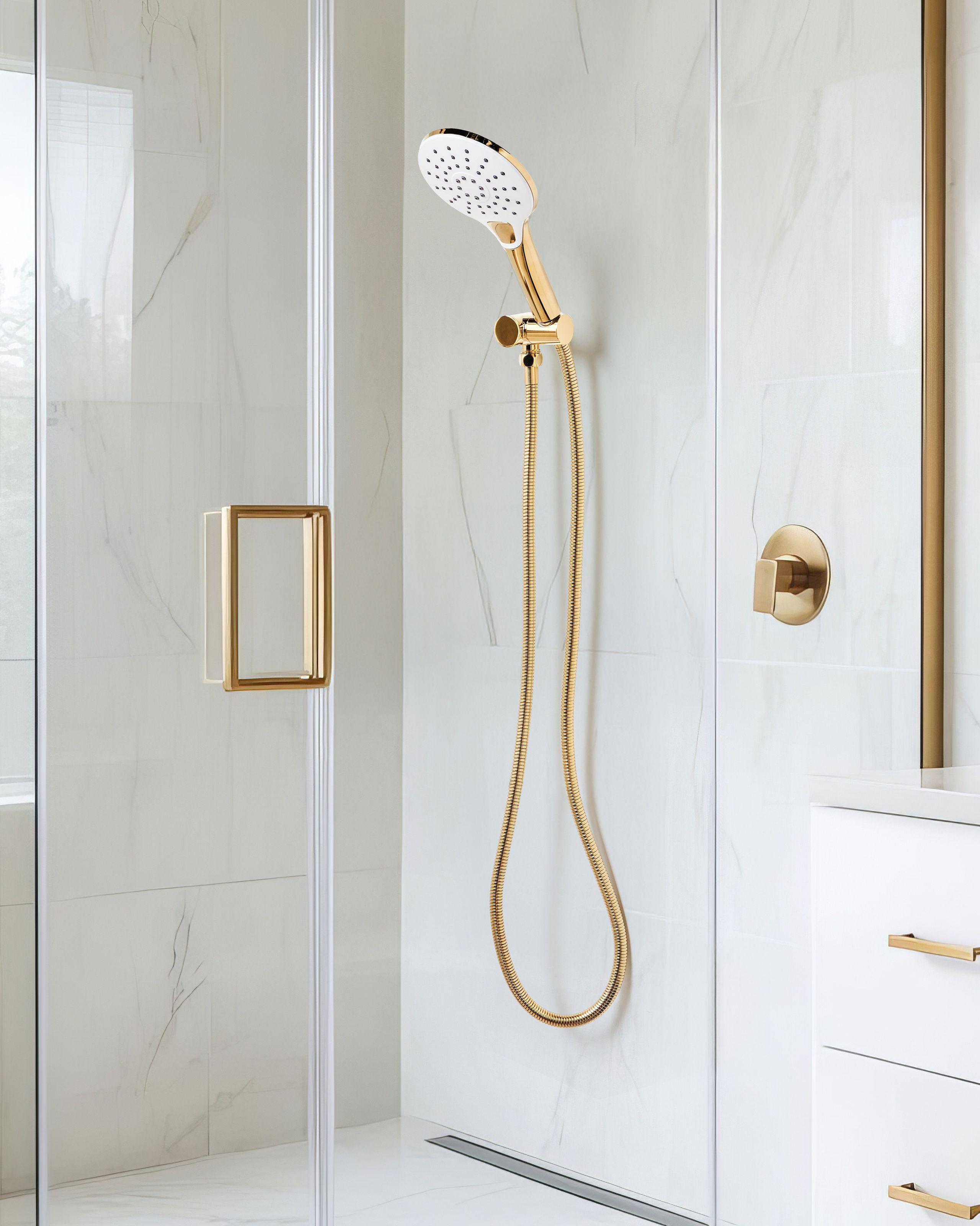 Beliani Duschkopf mit Schlauch aus ABS (robuster Kunststoff) Klassisch IQUIRA  