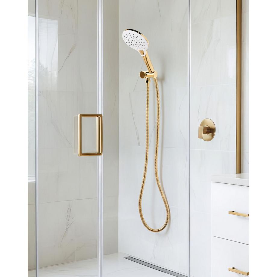 Beliani Kit de pommeau de douche avec tuyau flexible en ABS (matière synthétique durable) Traditionnel IQUIRA  