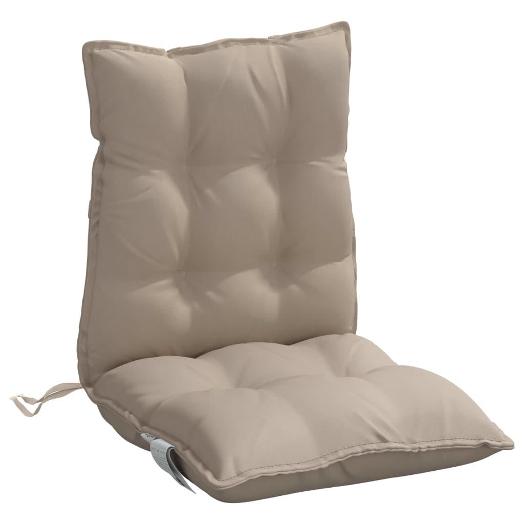 VidaXL Coussin de chaise à dossier bas tissu  