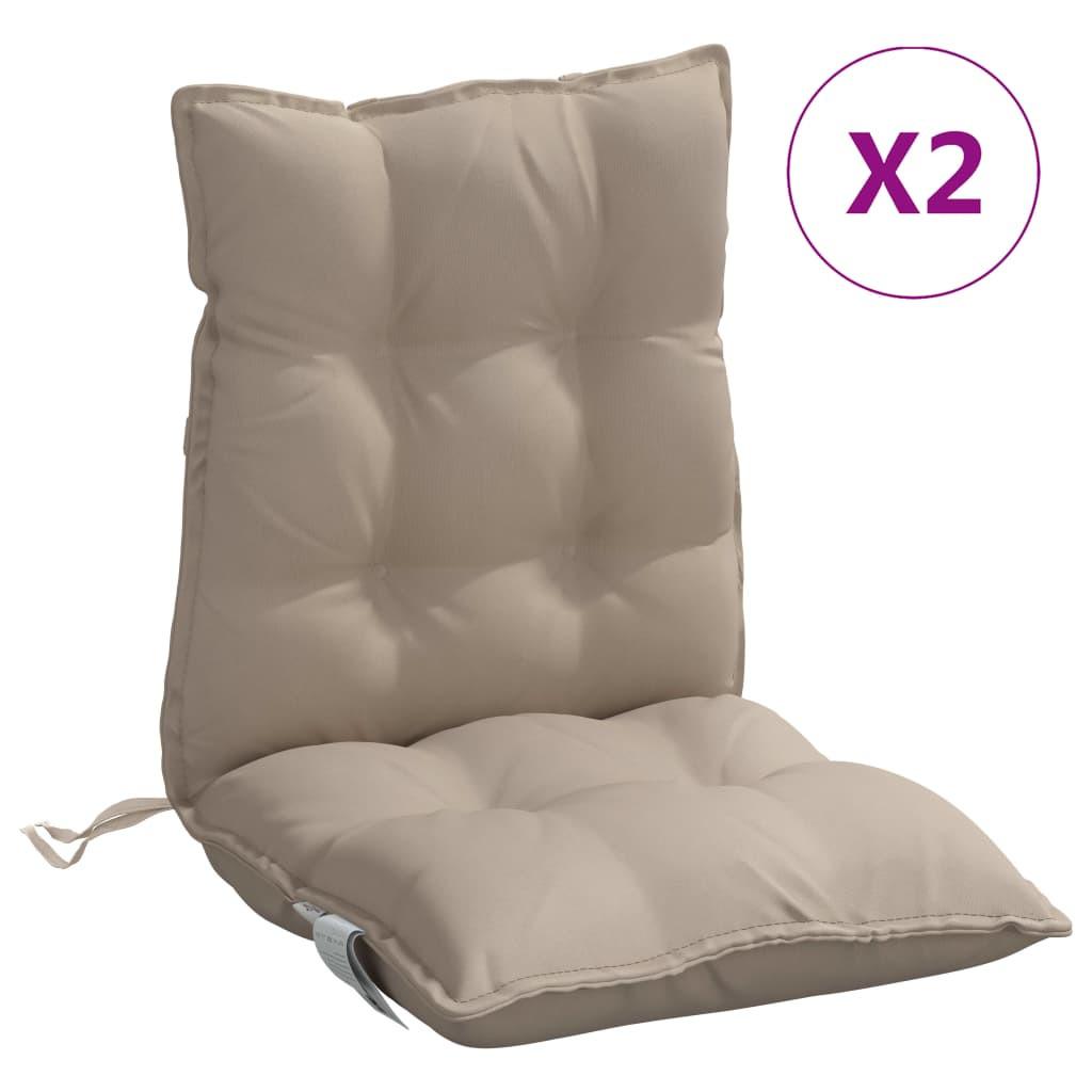 VidaXL Coussin de chaise à dossier bas tissu  