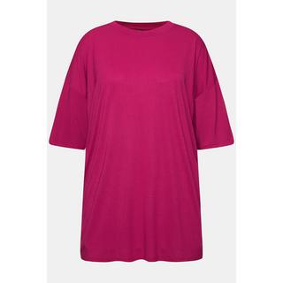 Ulla Popken  Maglia dal taglio lungo e oversize con finissaggio antibatterico, scollo a girocollo e mezze maniche 