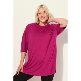 Ulla Popken  Maglia dal taglio lungo e oversize con finissaggio antibatterico, scollo a girocollo e mezze maniche 