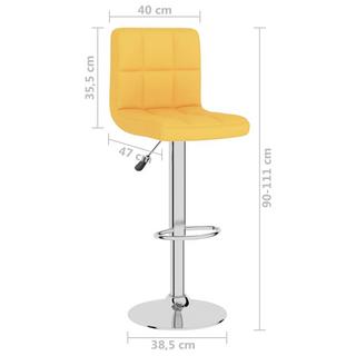 VidaXL Tabouret de bar tissu  