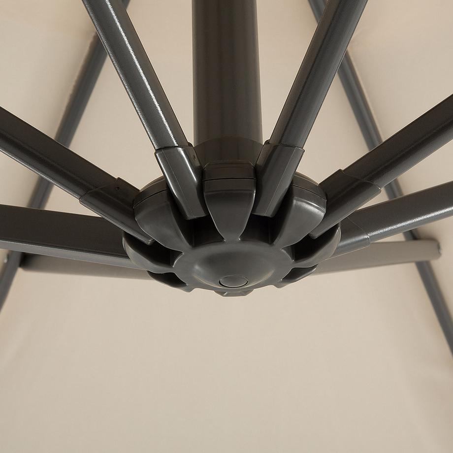 Beliani Ombrellone a sbalzo en Tessuto SAVONA  