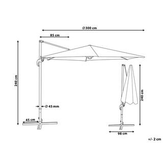 Beliani Ampelschirm aus Polyester SAVONA  