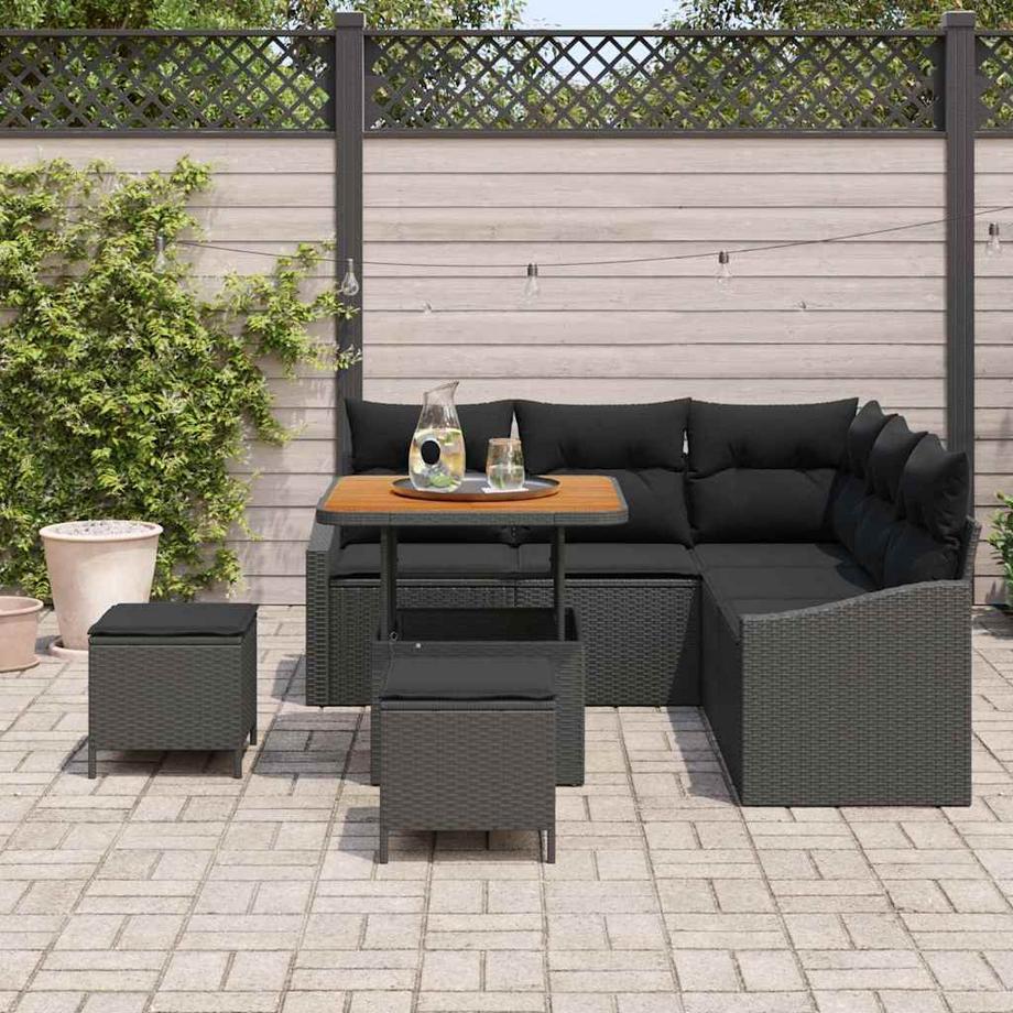 VidaXL Canapé d’extérieur poly rattan  