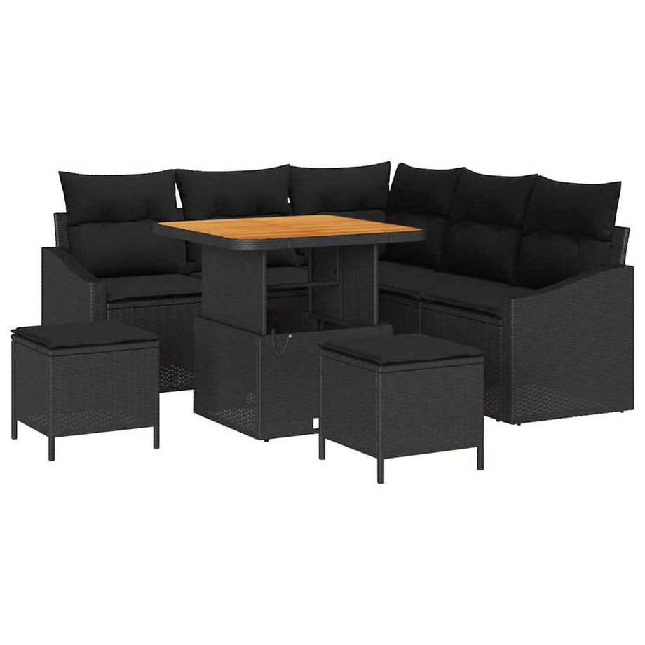 VidaXL Canapé d’extérieur poly rattan  