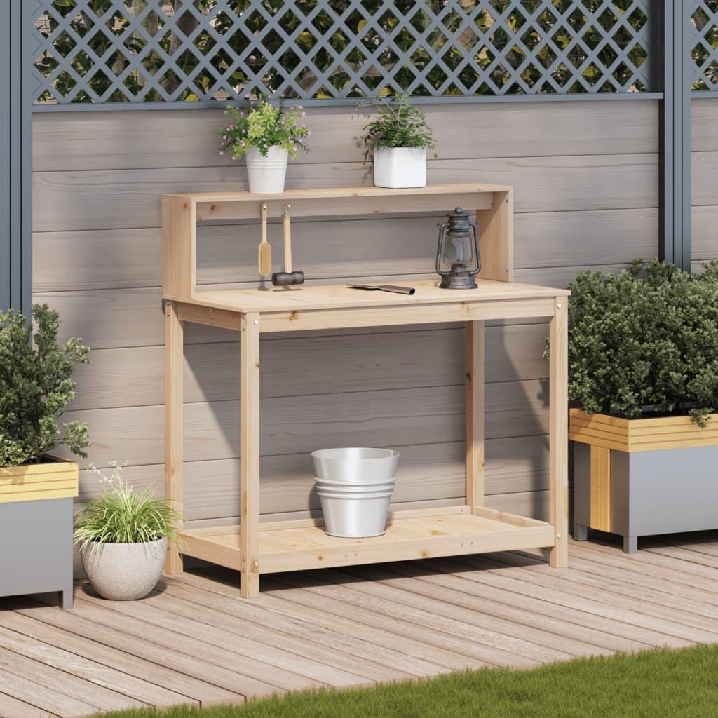 VidaXL Table d'empotage bois de pin  