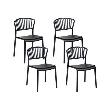 Lot de 4 chaises en Polypropylène Moderne GELA