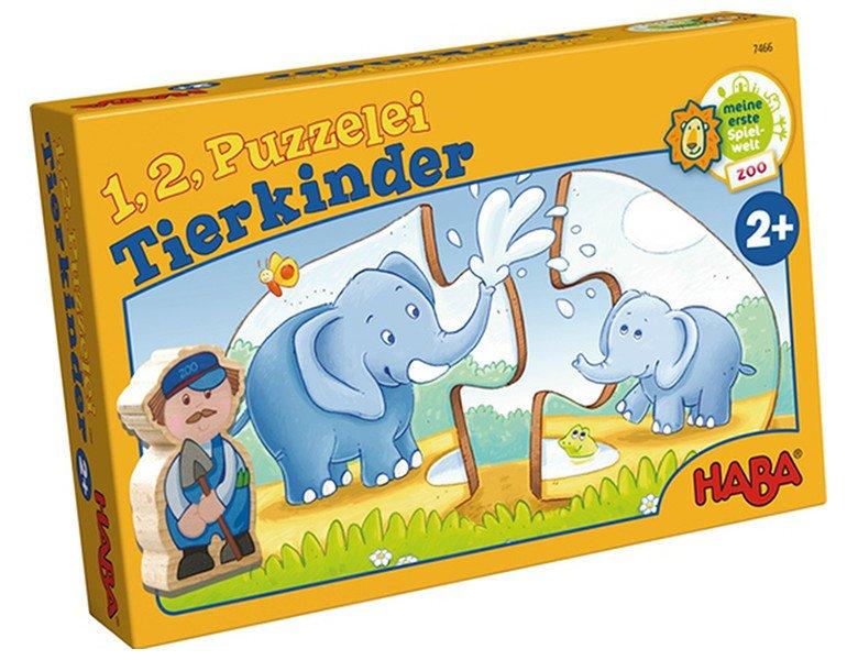 HABA  1, 2, Puzzelei – Tierkinder 