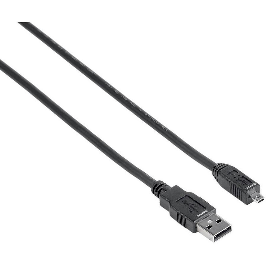 HAMA Kabel USB A-USB Mini B8 Schwarz 1,8 m