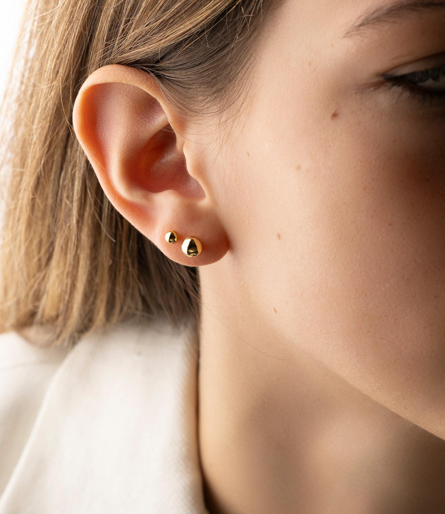 PHANTASYA  Kugel Ohrstecker gross 1441 Rhodiniert 