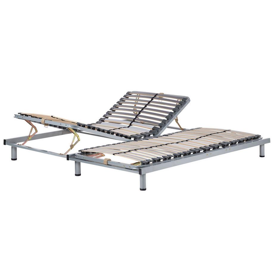 Beliani Lot de 2 sommiers à réglage manuel en Acier RESPITE  