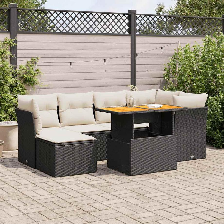 VidaXL set di divani da giardino Polirattan  