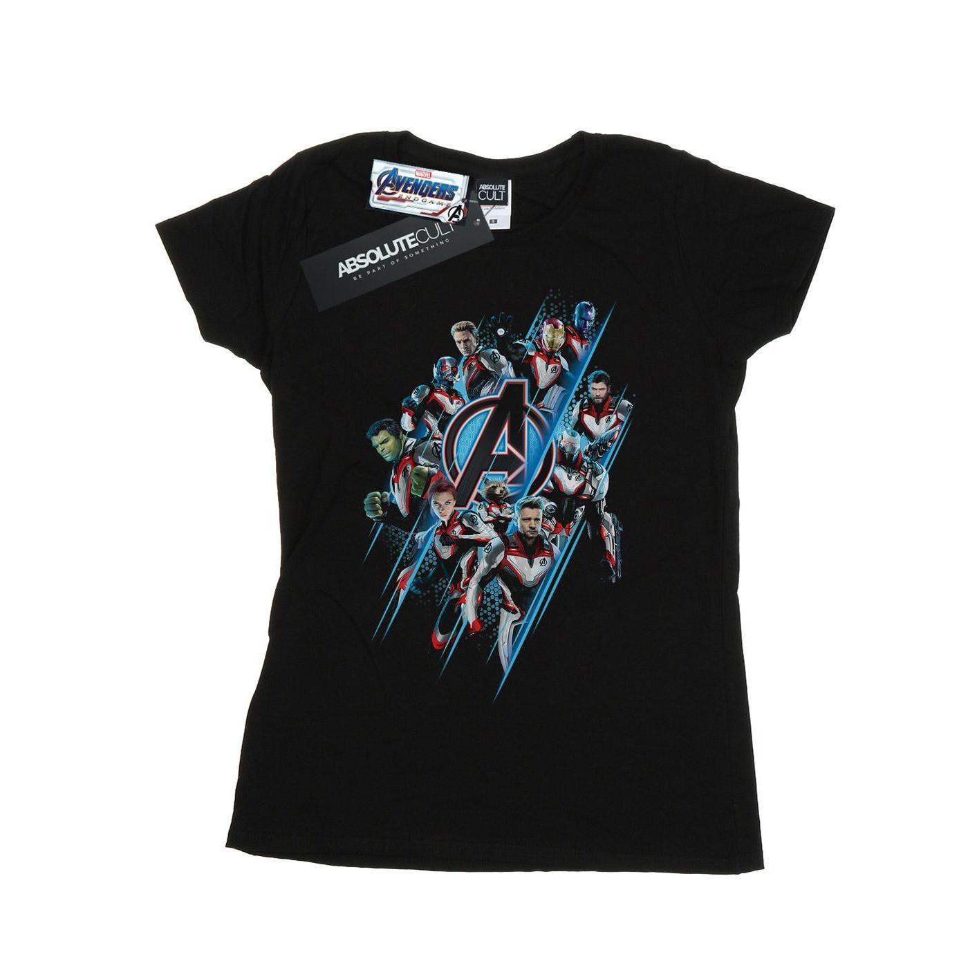 Image of Avengers Endgame Logo Team Tshirt Damen Schwarz S