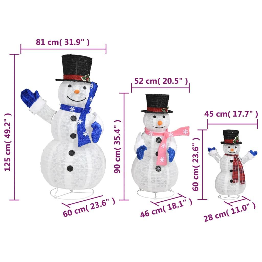 VidaXL Figure de famille bonhomme de neige  