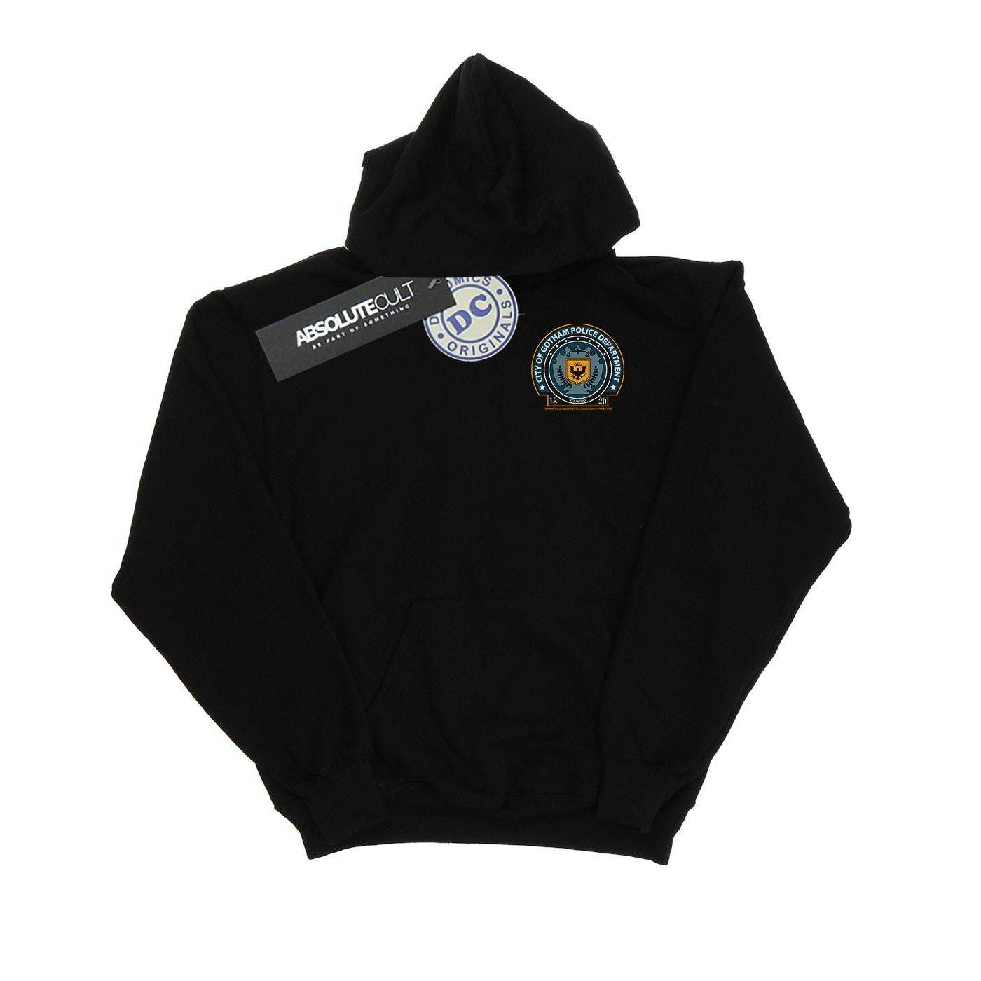 Image of Batman Gotham Police Dept Breast Print Kapuzenpullover Damen Schwarz XL
