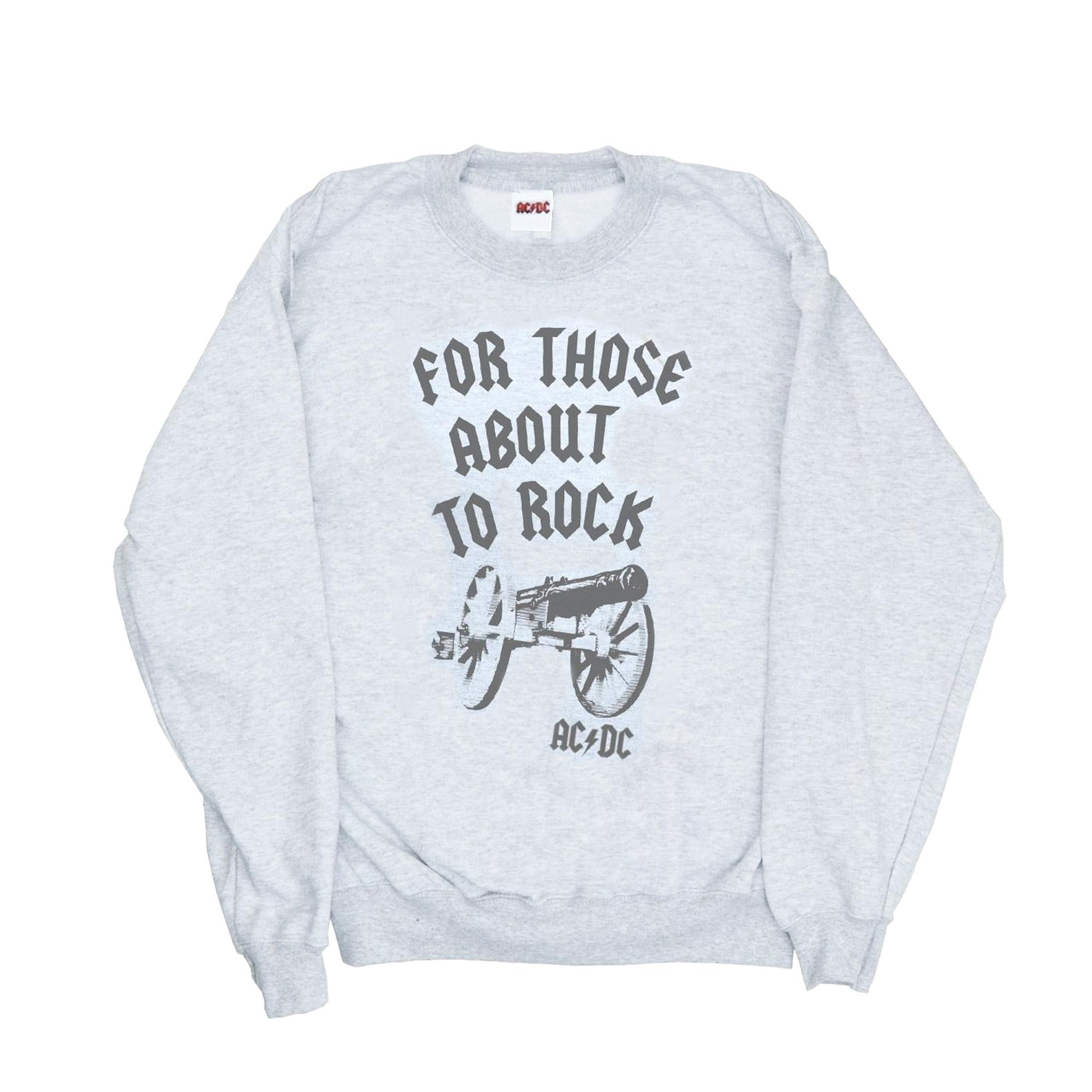 Image of Acdc For Those About To Rock Cannon Sweatshirt Damen Grau M