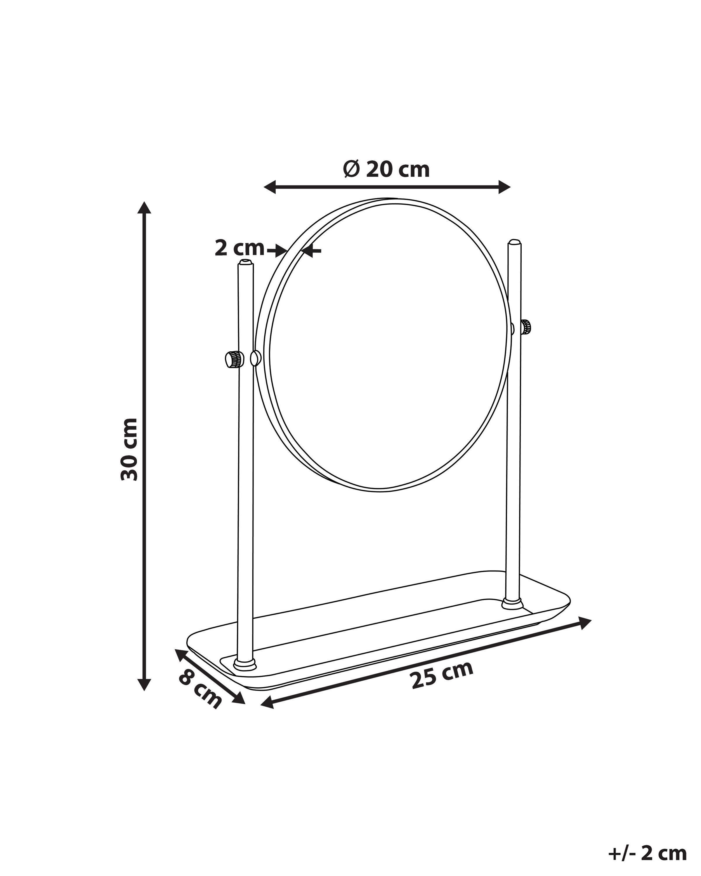 Beliani  Miroir de table en Métal Glamour FINISTERE 