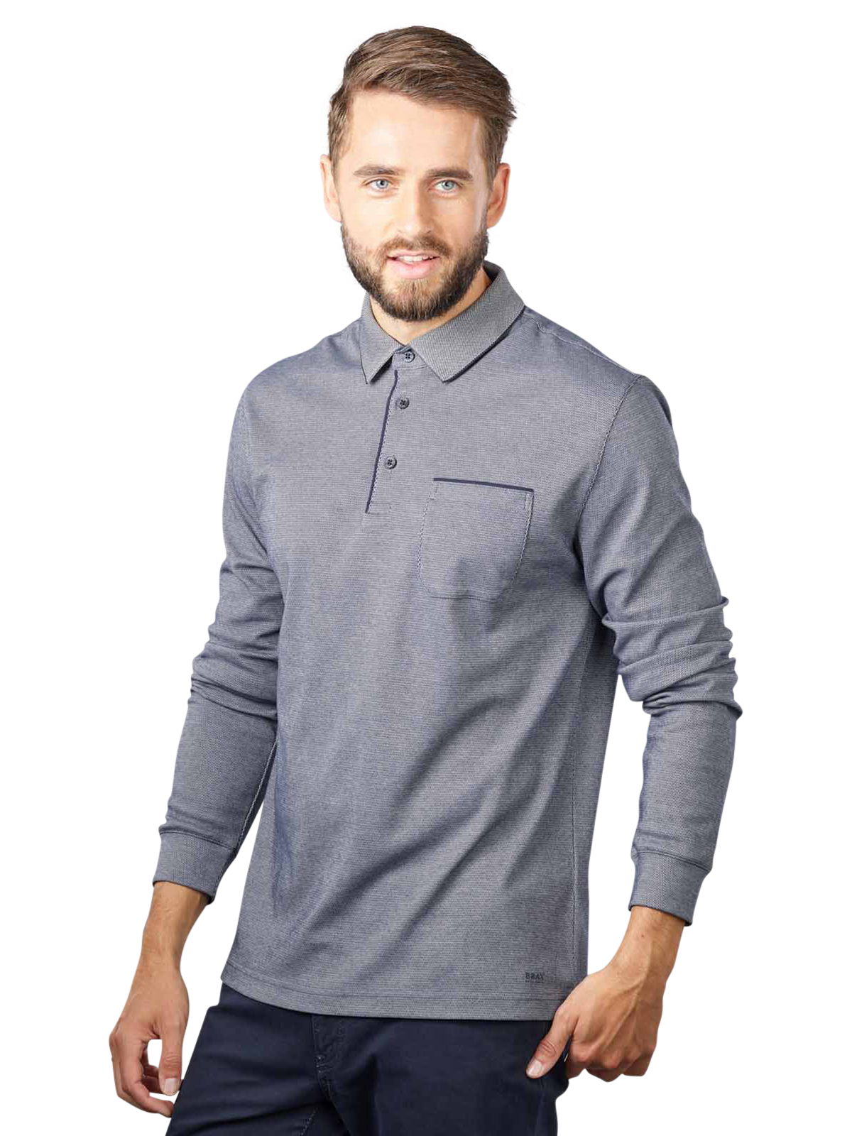 BRAX Pharell Langarm Polo Shirt  