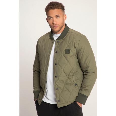 Sthuge  Veste matelassée STHUGE, cirée, col style teddy, doublure à carreaux, jusqu'au 8 XL 