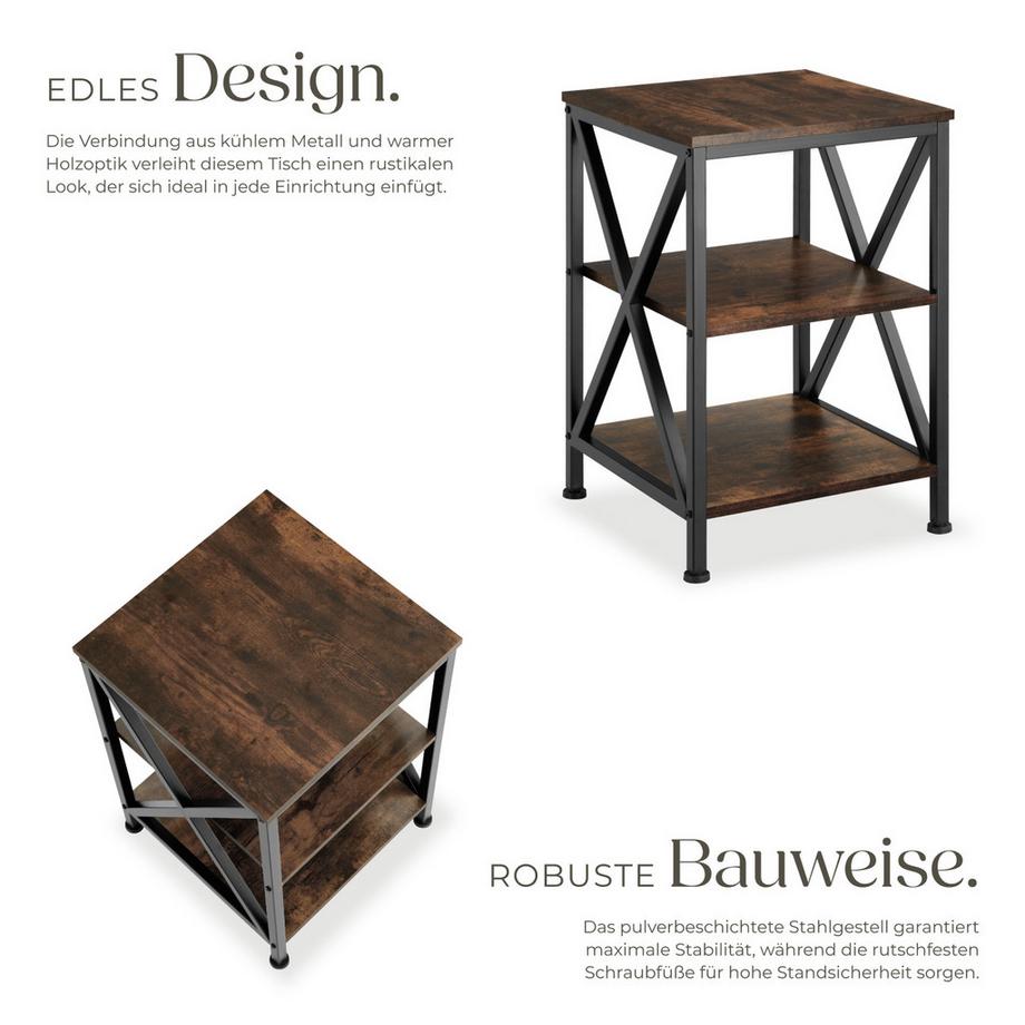 Tectake Table d'appoint NOTTINGHAM style industriel  