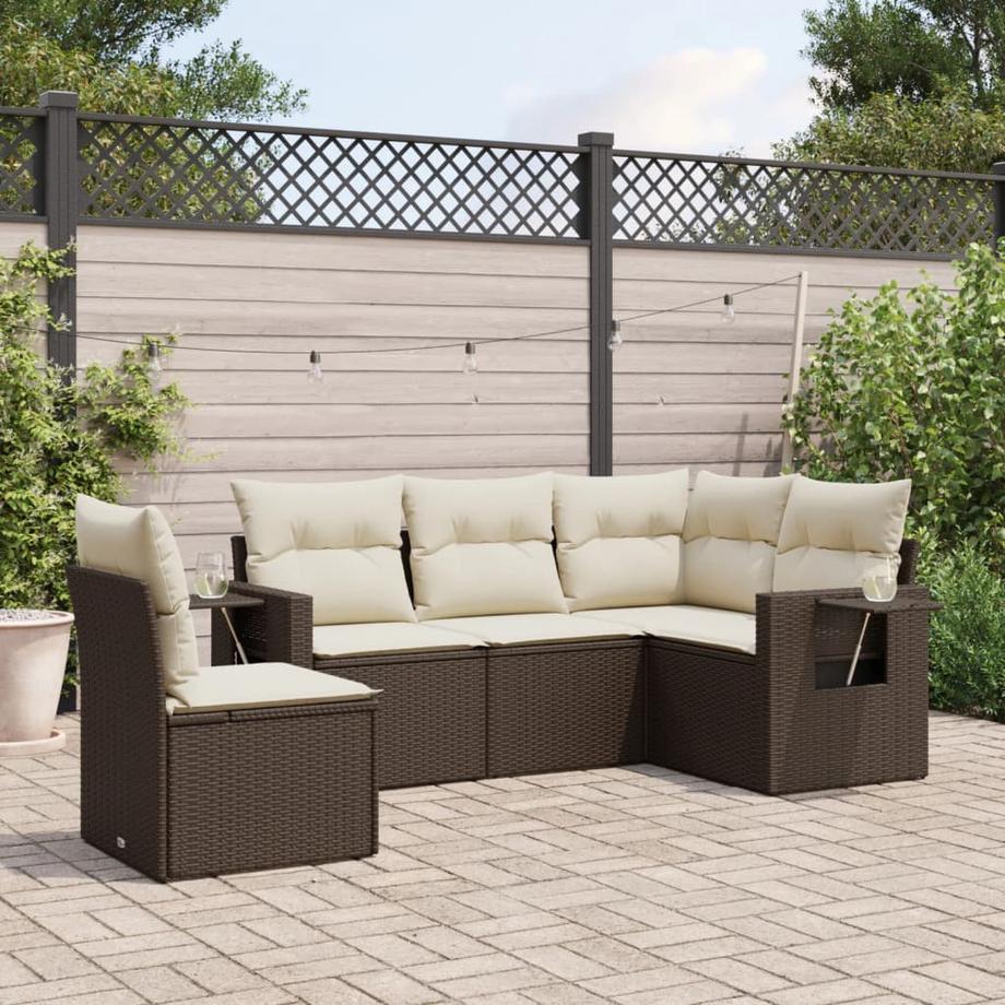 VidaXL set divano da giardino Polirattan  