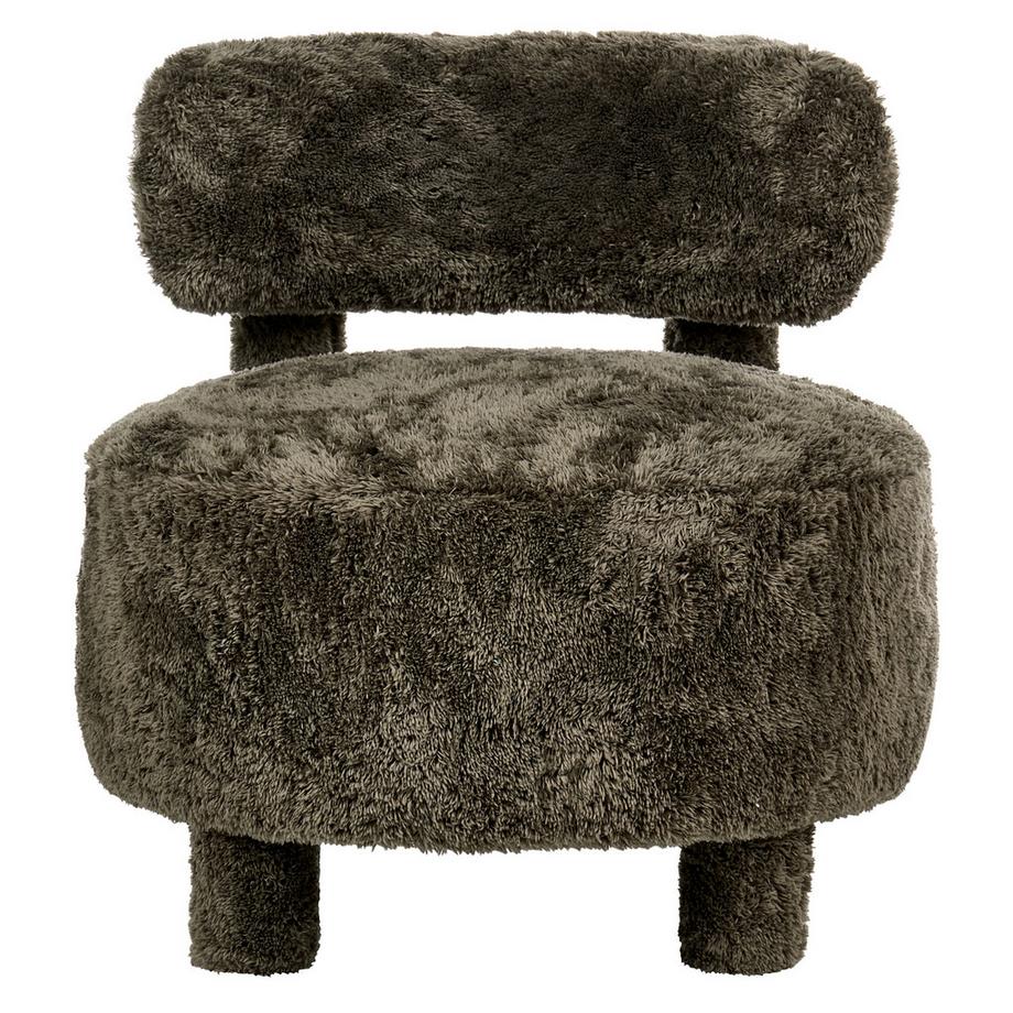 Beliani Fauteuil en Fourrure synthétique Rétro HAMINA  