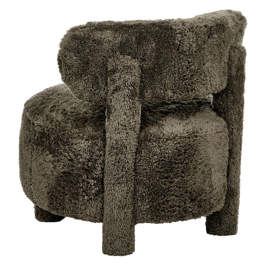 Beliani Fauteuil en Fourrure synthétique Rétro HAMINA  
