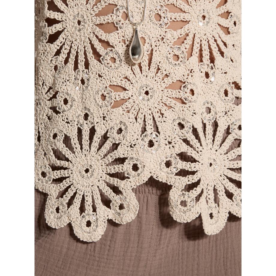 APRICOT Haut Crochet Paillettes  