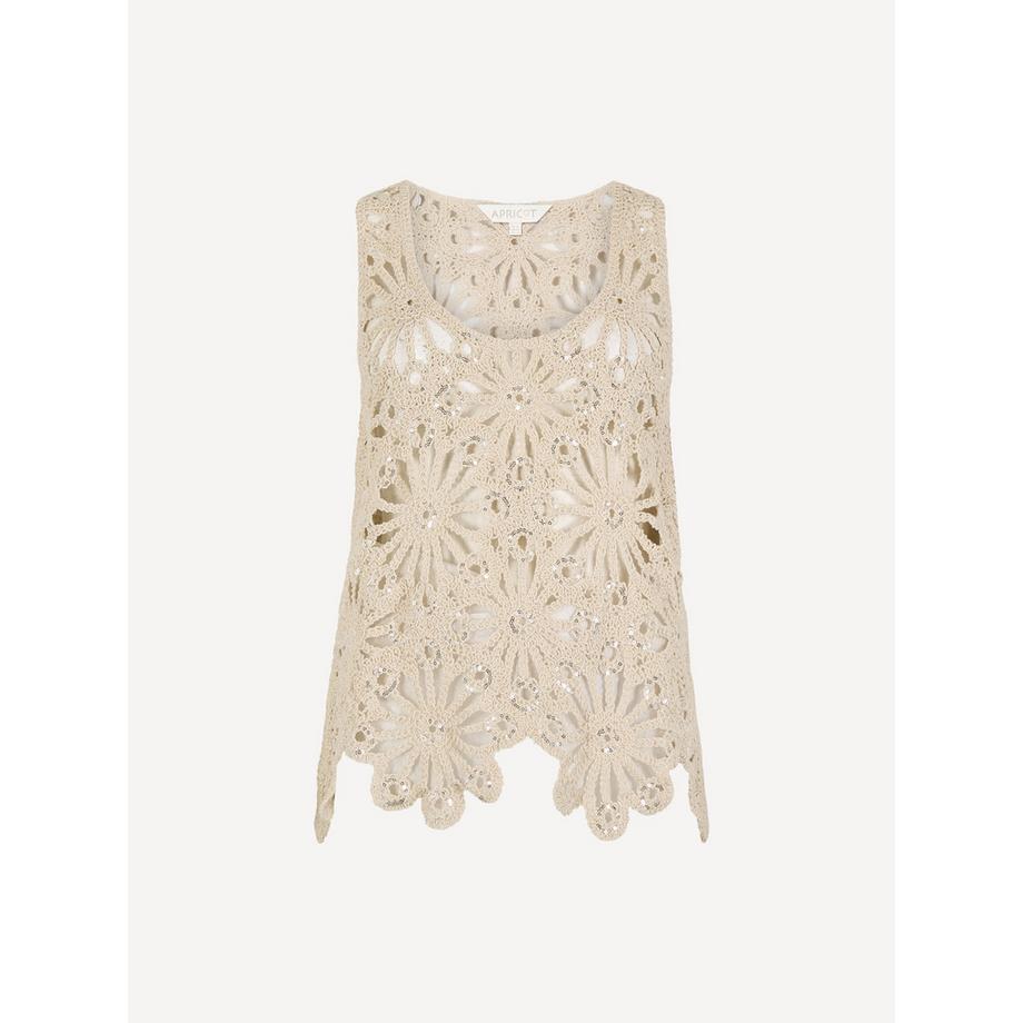 APRICOT Haut Crochet Paillettes  