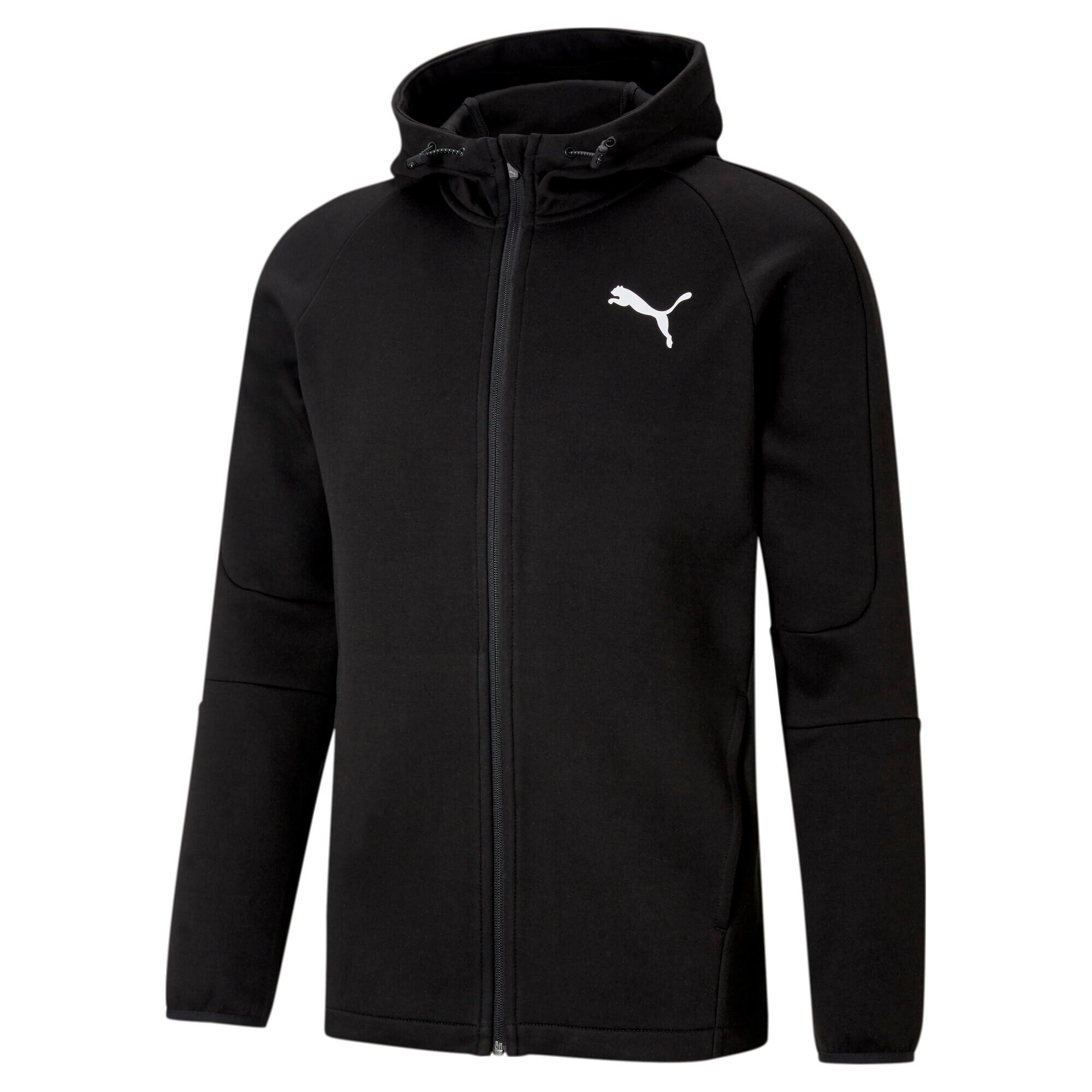 PUMA  felpa con cappuccio e zip intera evostripe core 