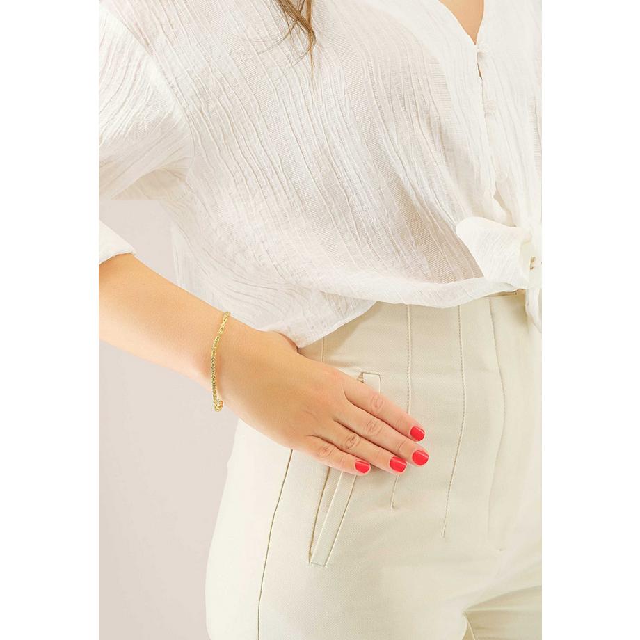 MUAU Schmuck  Bracelet chaine royale en or jaune 750, 2,9mm, 19cm 