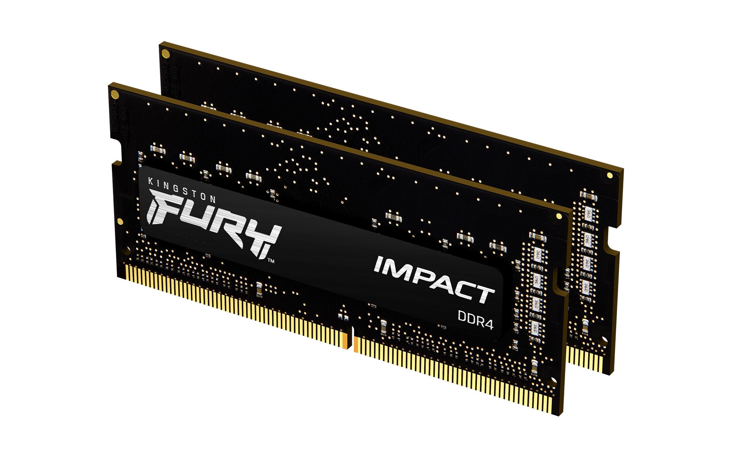 KINGSTON TECHNOLOGY  FURY 32GB 2666MT/s DDR4 CL16 SODIMM (Kit of 2) Impact 