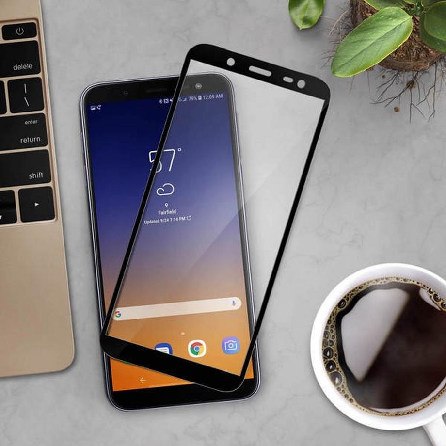 Avizar  Film Verre Trempé Galaxy J6 Noir 