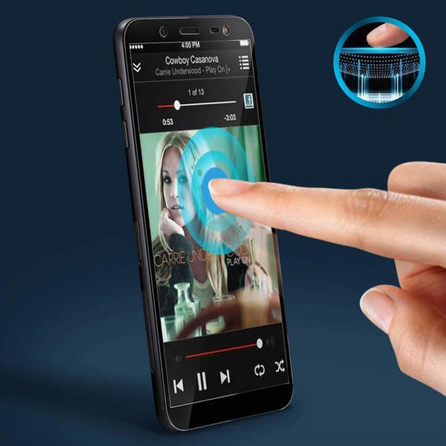 Avizar  Film Verre Trempé Galaxy J6 Noir 