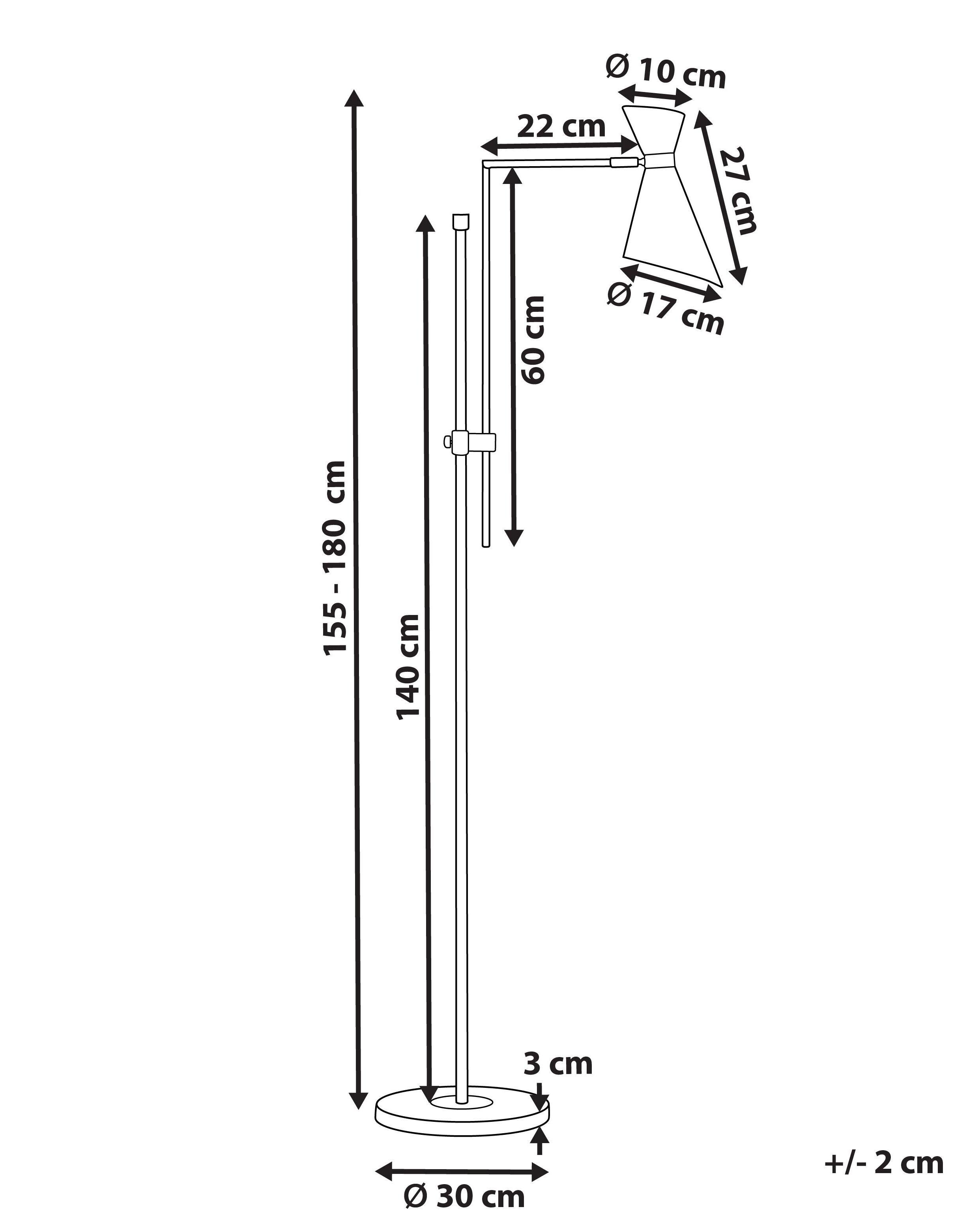 Beliani Stehlampe aus Eisen Modern MELAWI  